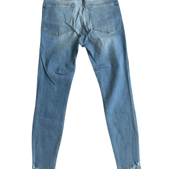 FRAME Light Wash Fringe Ankle Le High Skinny Jeans Size 27 - Picture 6 of 9